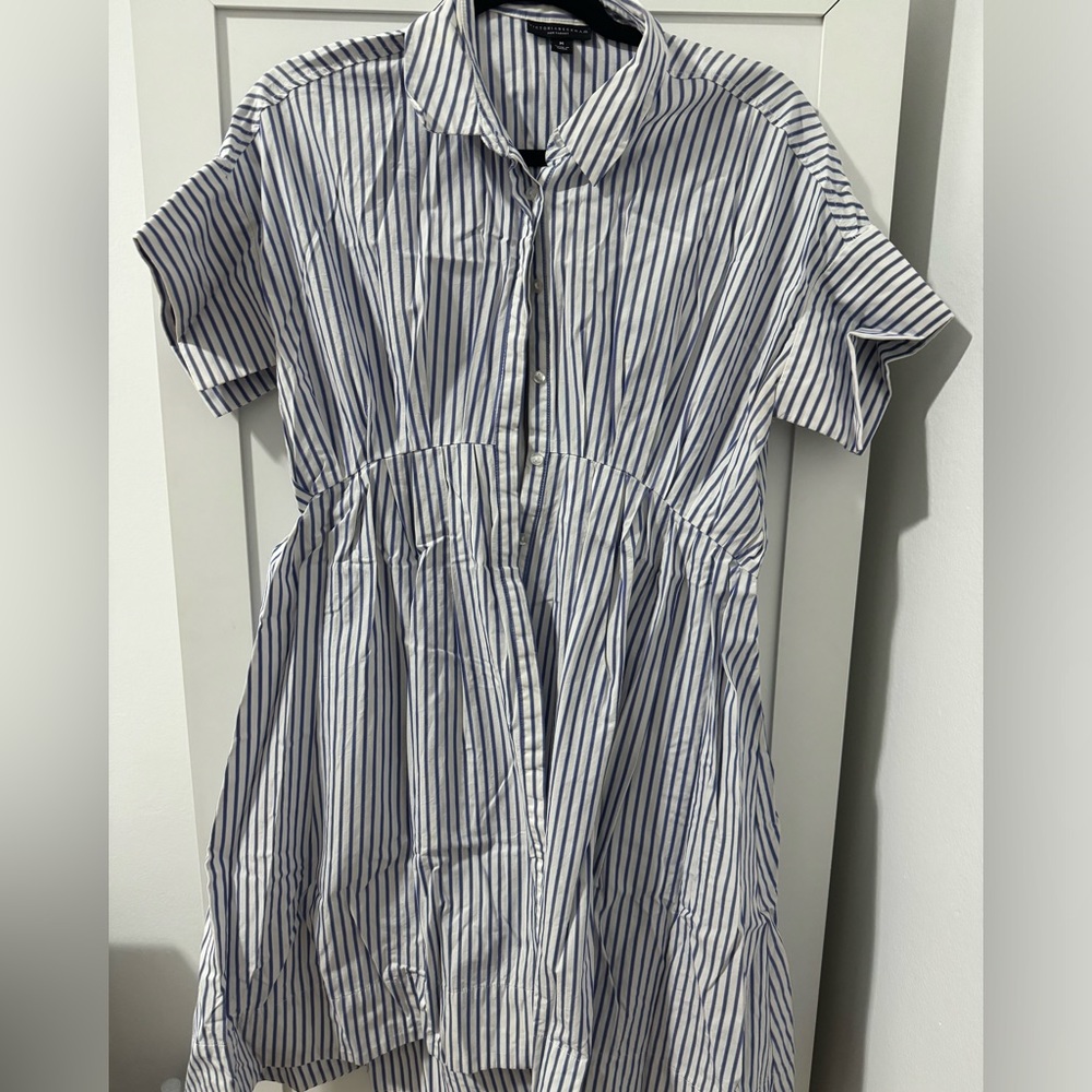 Victoria Beckham Stripped High Low Dress M